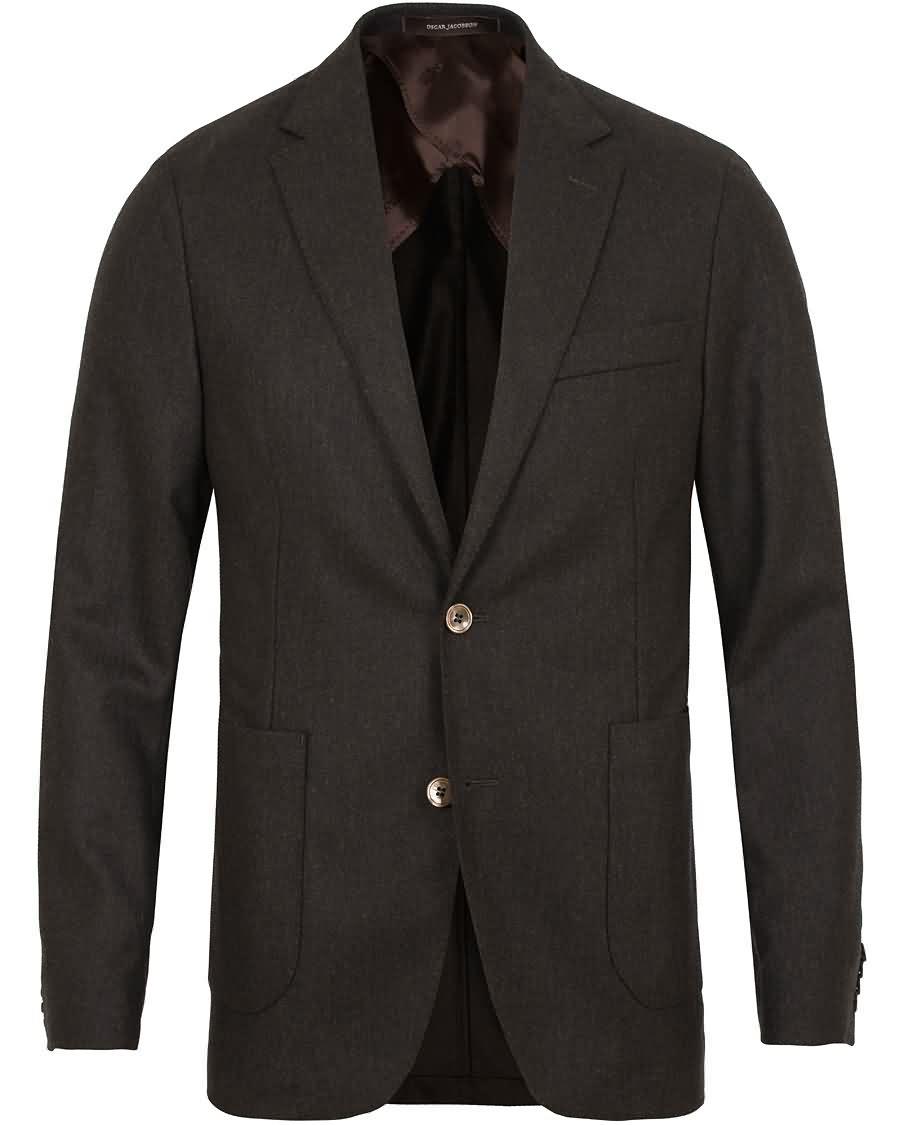 oscar jacobson einar flannel blazer dark brown Klær Katalog 9bzbp